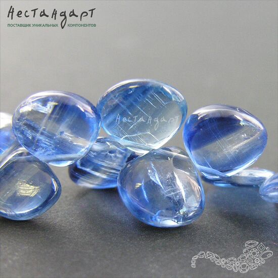 Кианит натуральный Briolette Tear 7-8 мм, изображение 3