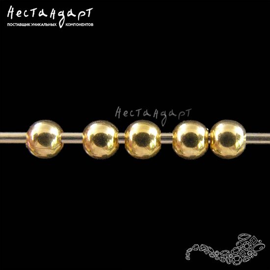 Бусина Round Vermeil Sterling Silver 2.5 мм (уп. 10 шт.), изображение 2