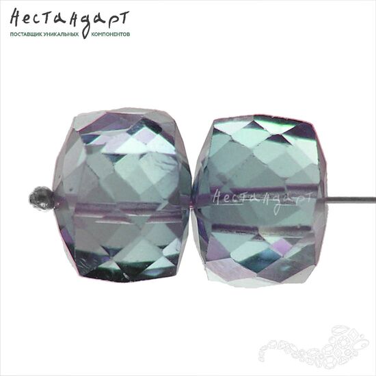 Корунд реверсивный с огранкой Cube 7,5-8,5 мм (пара)