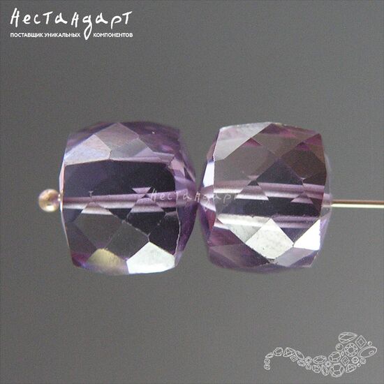 Корунд реверсивный с огранкой Cube 7,5-8,5 мм (пара), изображение 4
