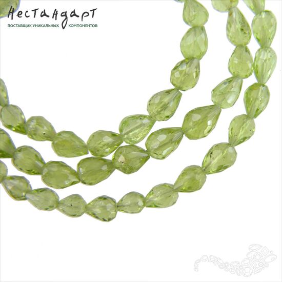 Хризолит натуральный с ювелирной огранкой Drop 5-7 мм (уп. 6 шт.), изображение 4