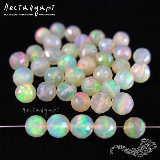 Опал натуральный эфиопский с огранкой 4,5-5 мм
