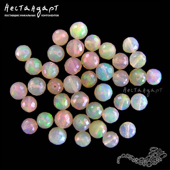 Опал натуральный эфиопский с огранкой 4,5-5 мм, изображение 4