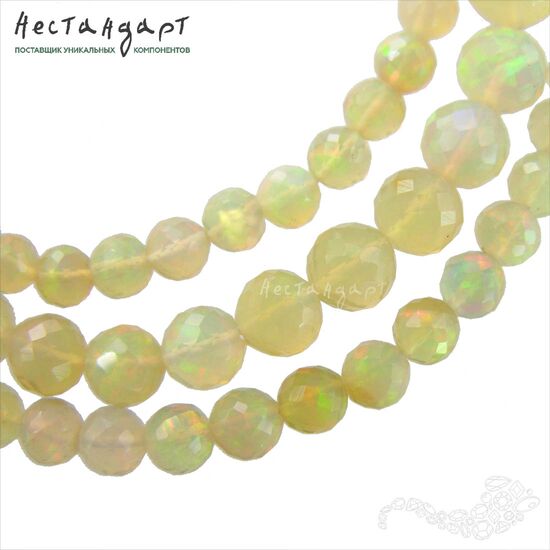 Опал натуральный эфиопский с огранкой 4,5-5 мм, изображение 5