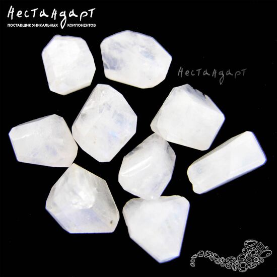 Лунный камень натуральный Cut Desired 8-13 мм