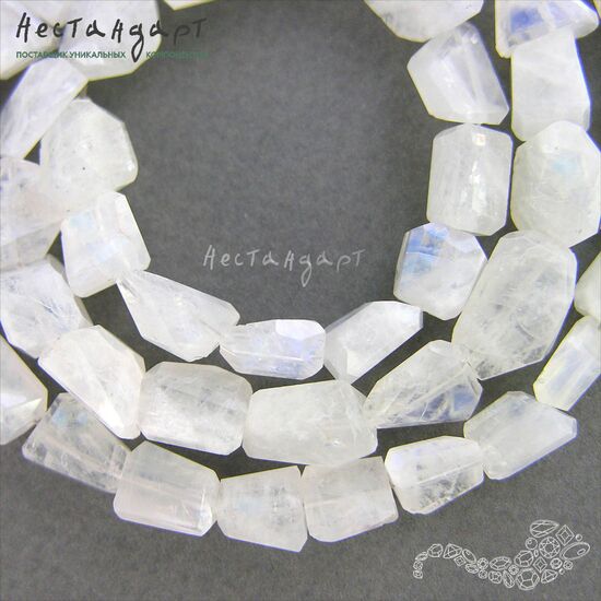 Лунный камень натуральный Cut Desired 8-13 мм, изображение 3