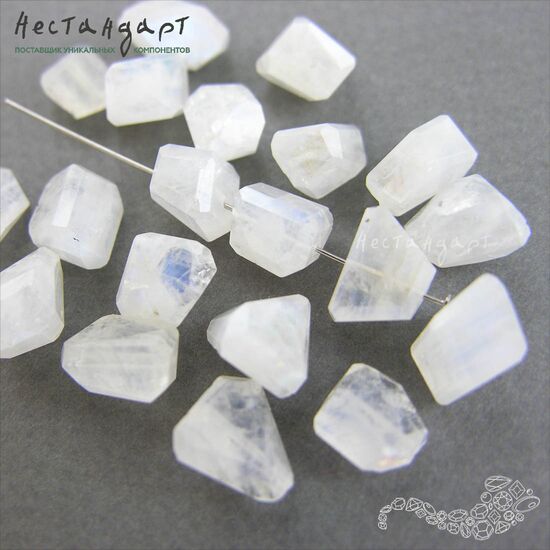 Лунный камень натуральный Cut Desired 8-13 мм, изображение 4