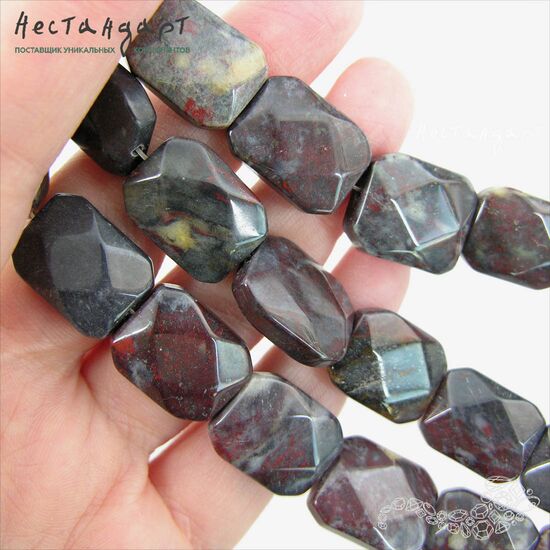 Яшма натуральная Cut Geometric 18х14 мм, изображение 2