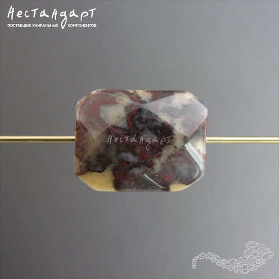 Яшма натуральная Cut Geometric 18х14 мм, изображение 5