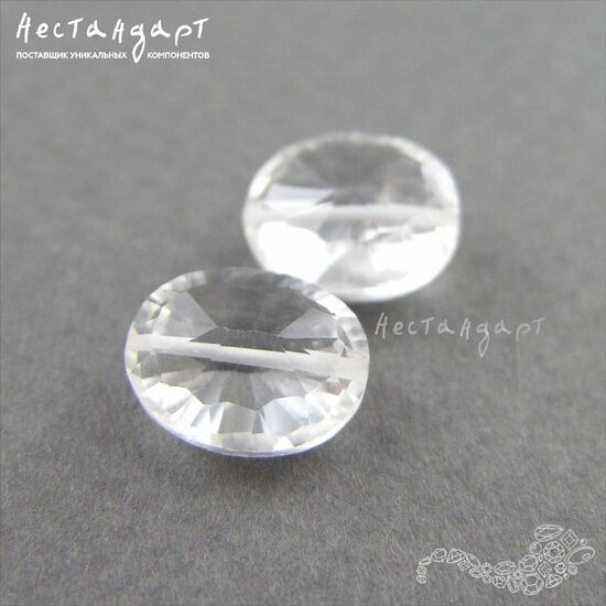 Кварц натуральный прозрачный Antwerp Oval 11,5-12,5 мм (пара), изображение 4