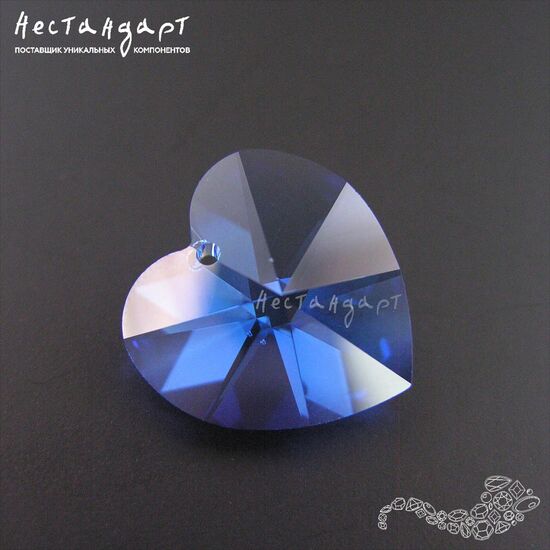 6202 Swarovski Heart Sapphire 18х17,5 мм