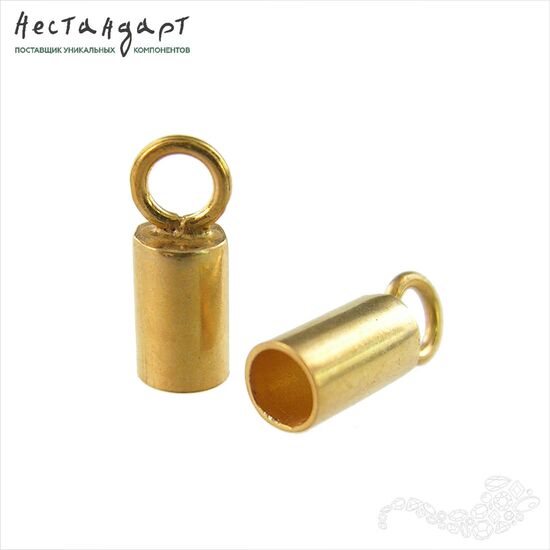 Концевик с петлей Vermeil Sterling Silver 13х5 мм