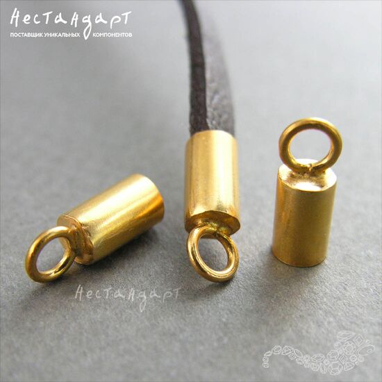 Концевик с петлей Vermeil Sterling Silver 13х5 мм, изображение 2