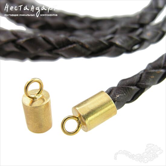 Концевик с петлей Vermeil Sterling Silver 12,5х6 мм