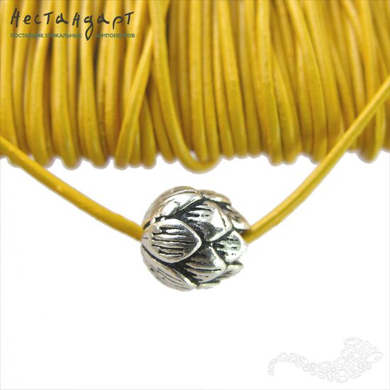 Шнур натуральная кожа желтый 1 мм, изображение 3