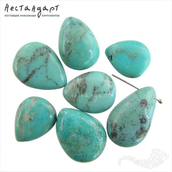 Бирюза натуральная стабилизированная Arizona Briolette Tear 12-17 мм