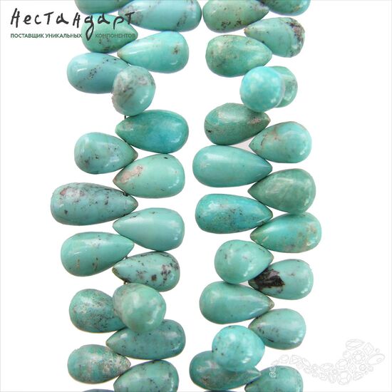 Бирюза натуральная стабилизированная Arizona Smooth Drop 11-15 мм