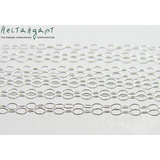 Цепочка тонкая якорная Sterling Silver 1,3 мм (уп. 10 см), изображение 4