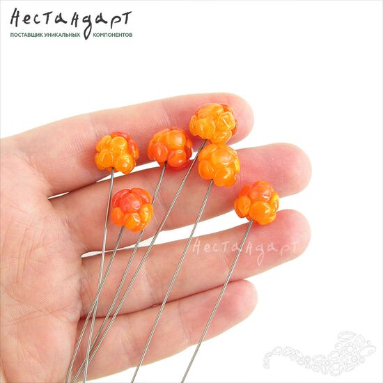 Бусина Lampwork Морошка 11-12 мм, изображение 3