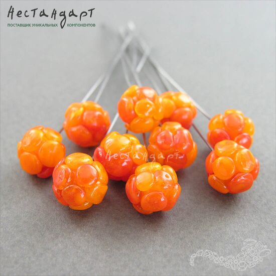 Бусина Lampwork Морошка 11-12 мм, изображение 4