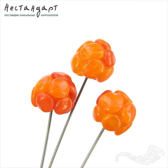 Бусина Lampwork Морошка 11-12 мм, изображение 5