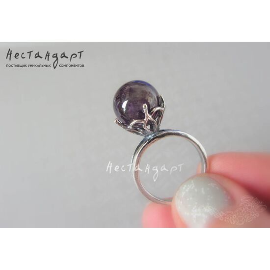 Основа для кольца с сеттингом Silver Plated (размер 18), Размер кольца: 18, изображение 2