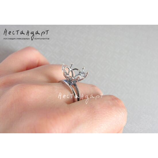 Основа для кольца с сеттингом Silver Plated (размер 18), Размер кольца: 18, изображение 3
