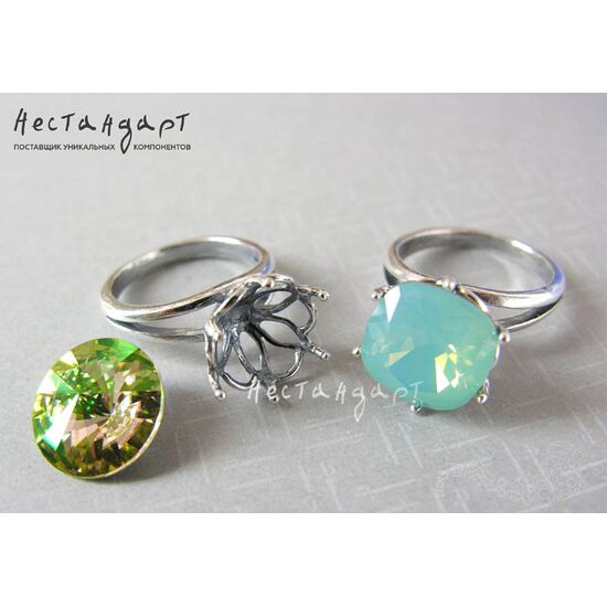 Основа для кольца с сеттингом Silver Plated (размер 18), Размер кольца: 18, изображение 4