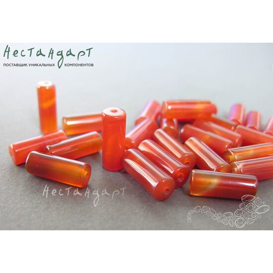 Сердолик натуральный Cylinder 12х6 мм, изображение 2