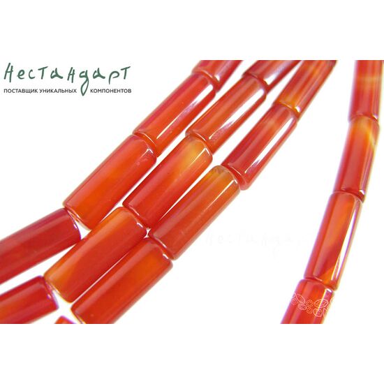 Сердолик натуральный Cylinder 12х6 мм, изображение 3