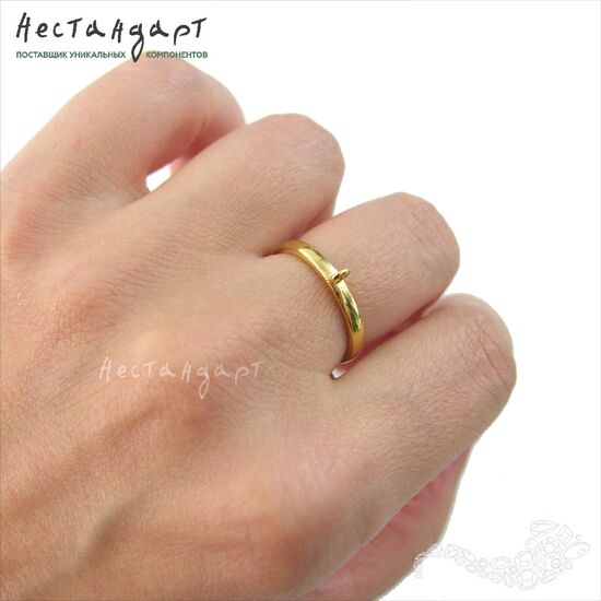 Основа для кольца с петлей Gold Plated (17), изображение 3