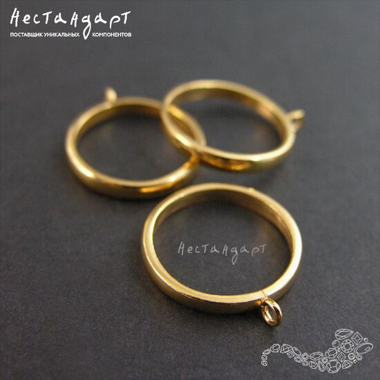 Основа для кольца с петлей Gold Plated (17), изображение 7