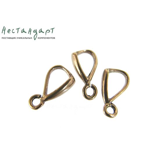 Бейл-держатель для кулона Laconic Patina Bronze 13х3,5 мм