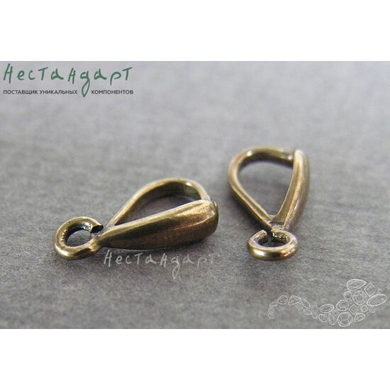 Бейл-держатель для кулона Laconic Patina Bronze 13х3,5 мм, изображение 4