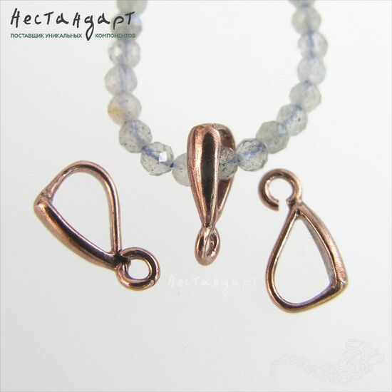 Бейл-держатель для кулона Laconic Patina Copper 13х3,5 мм