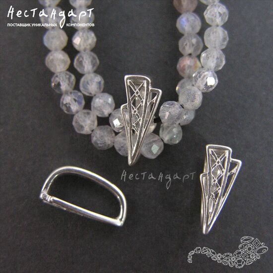 Бейл-держатель для кулона Bluffy Sterling Silver 10,5х4,5 мм, изображение 2