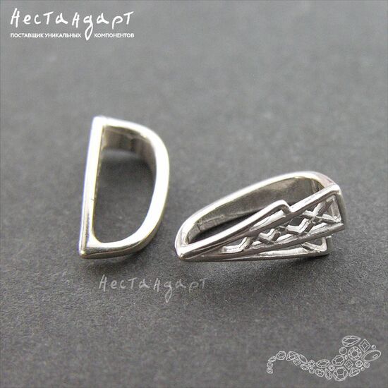 Бейл-держатель для кулона Bluffy Sterling Silver 10,5х4,5 мм, изображение 7