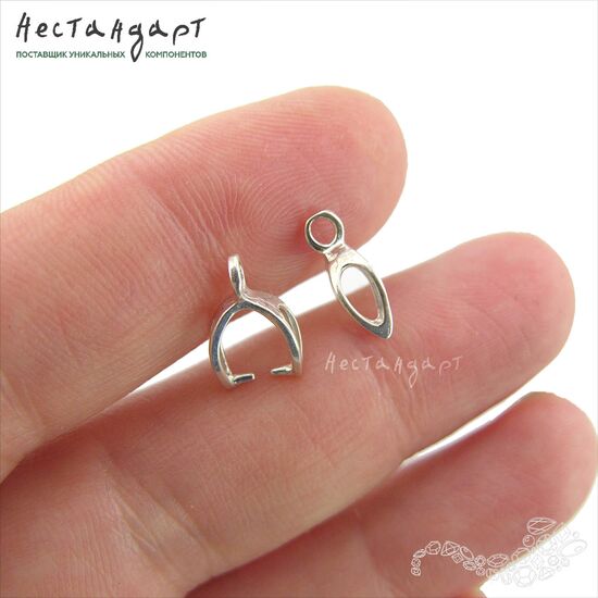 Бейл-держатель для кулона Loop Sterling Silver 12х4 мм, изображение 2