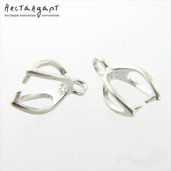 Бейл-держатель для кулона Loop Sterling Silver 12х4 мм, изображение 3