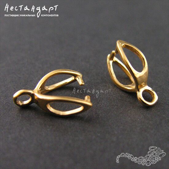 Бейл-держатель для кулона Loop Vermeil Sterling Silver 12х4 мм, изображение 4