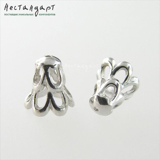 Чашечки для бусин Waterfall Sterling Silver 7,5х6 мм