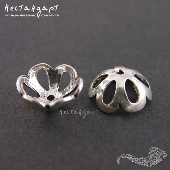 Чашечки для бусин Vat Sterling Silver 10х4 мм, изображение 4