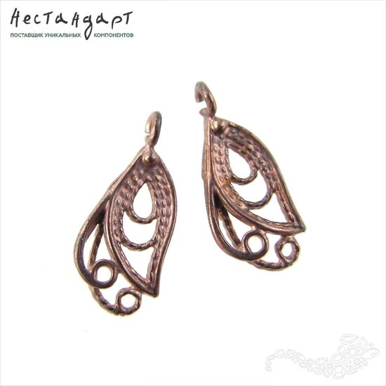Подвеска Elegant Patina Copper 16,5х7 мм, изображение 4