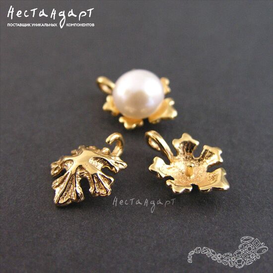 Подвеска Maple Leaf Gold Plated 13х10 мм