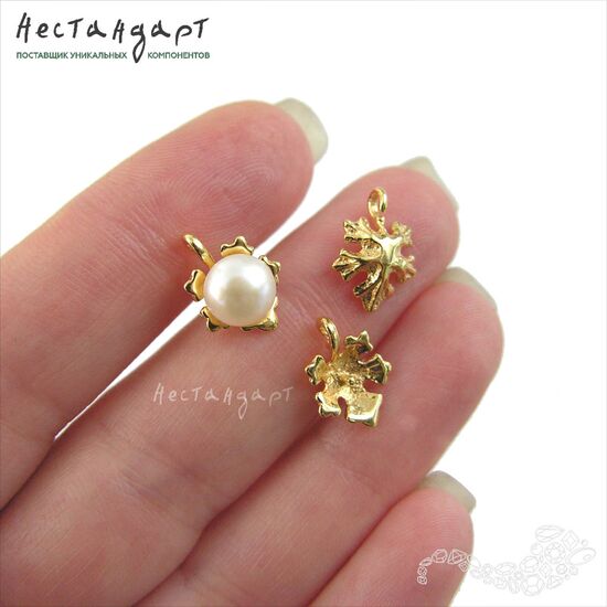 Подвеска Maple Leaf Gold Plated 13х10 мм, изображение 2