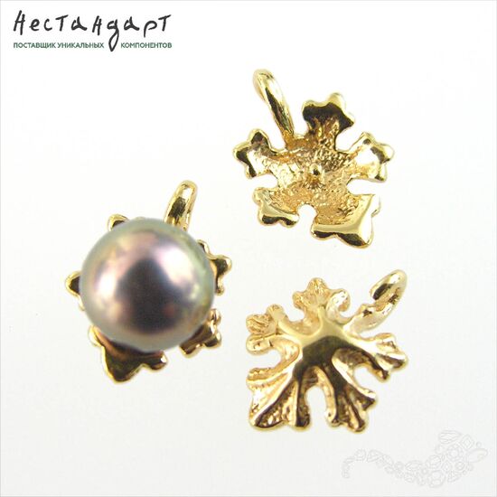 Подвеска Maple Leaf Gold Plated 13х10 мм, изображение 3