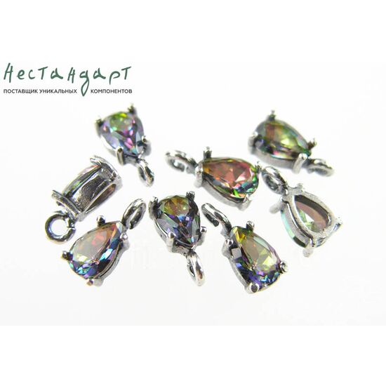 Подвеска со вставкой Mystic Fianit Unique Silver Plated 9х4 мм, изображение 4