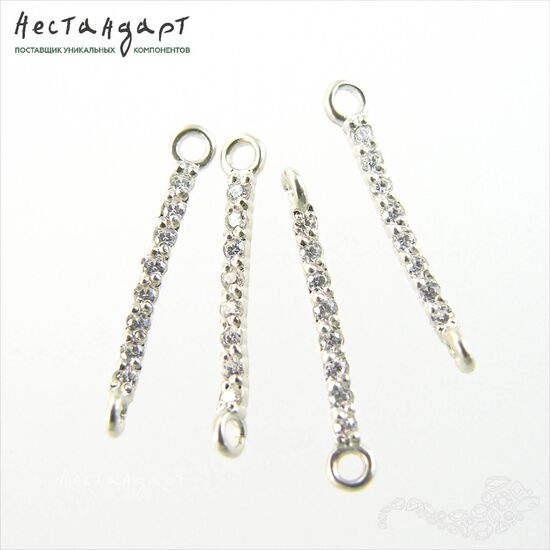 Коннектор Straight Sterling Silver 19х1,5 мм