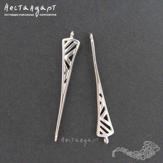Коннектор Ardeco Sterling Silver 35х6 мм