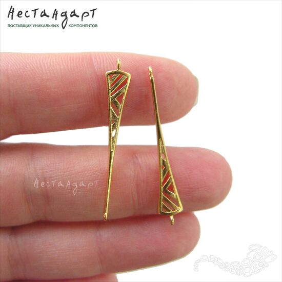 Коннектор Ardeco Vermeil Sterling Silver 35х6 мм, изображение 2